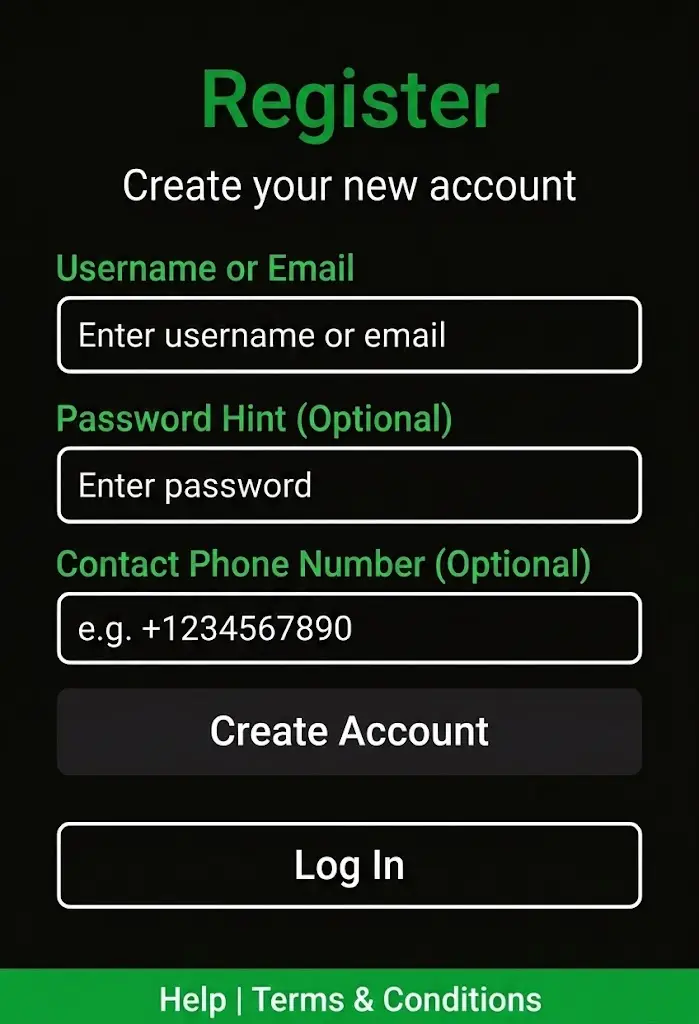 ZZ666 new player registration process on mobile